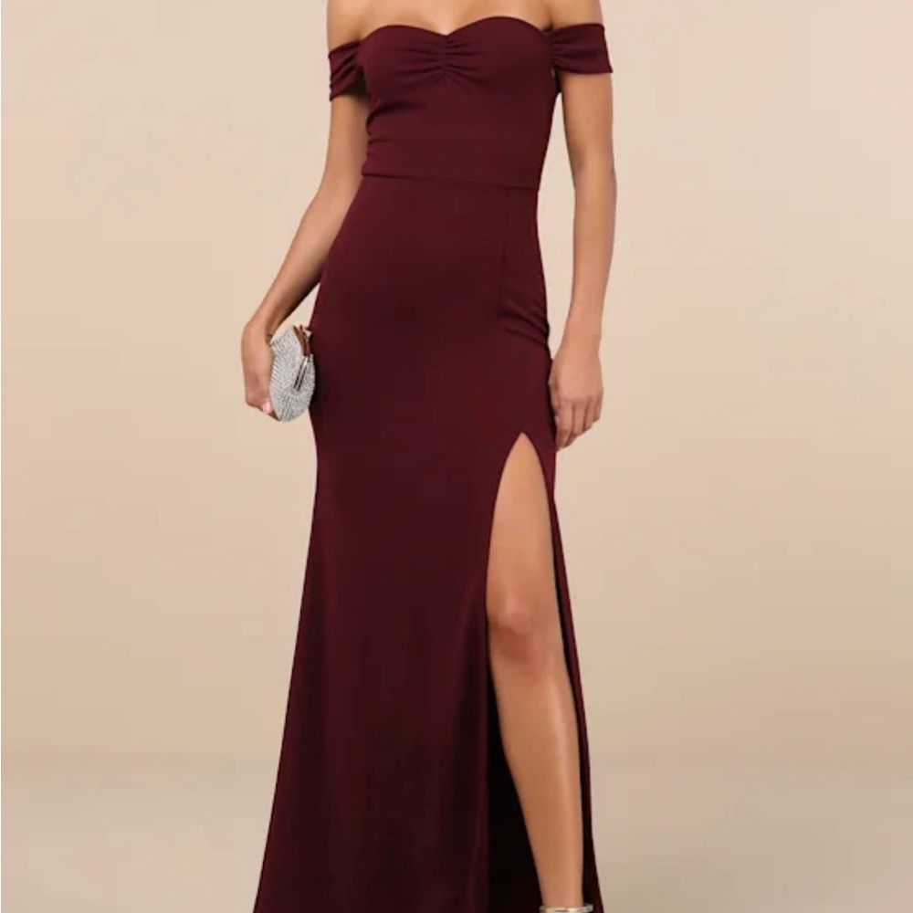 Chocolate Máxi Dress off shoulder